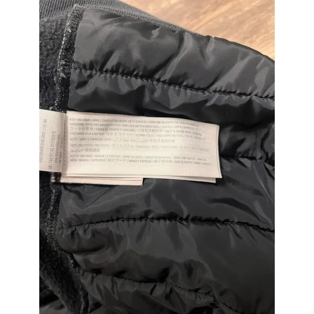 Abercrombie & Fitch Women’s XS Black Quilted Hybrid Hooded Zip Jacket Y2K Puffer